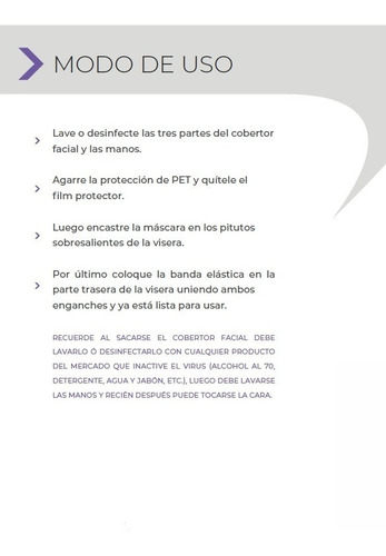 Imagen 9 de 9 de Set X 100 Mascara Protector Facial Barbijo Tapaboca Validado