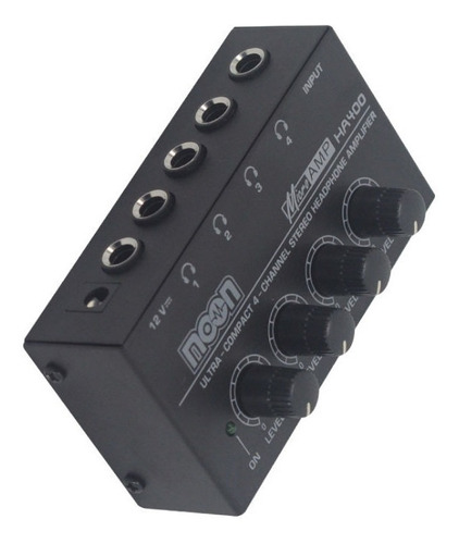 Imagen 1 de 4 de Amplificador Para Auriculares De 4 Salidas C/ Volumen