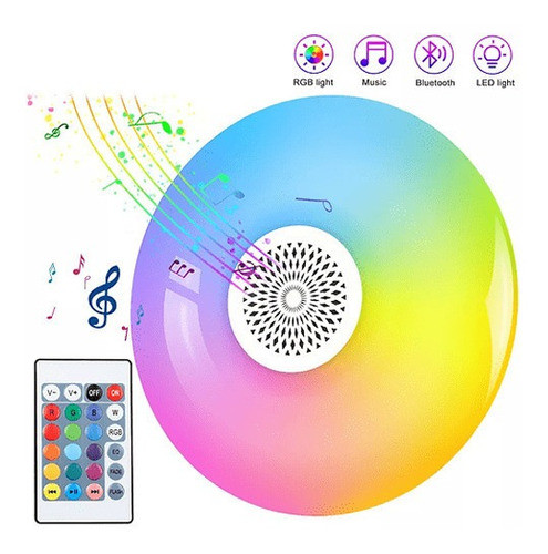 Parlante Ampolleta Led Multicolor Bluetooth Control Rem 48w