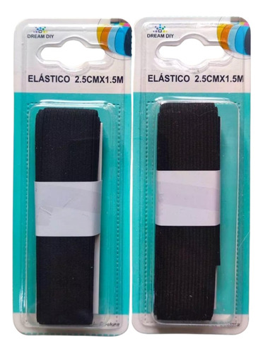 Elásticos 2.5 Cm De Ancho X 3 Metros De Largo Negro