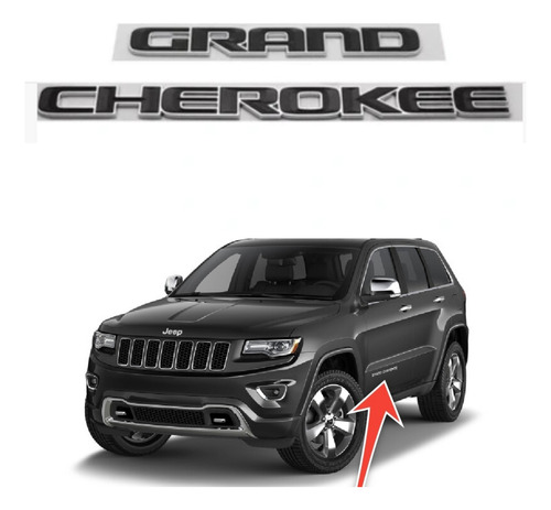 Emblema De Puerta Grand Cherokee 2014 2015 En Color Negro