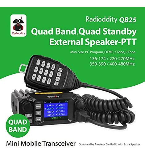 Radioddity Qb25 Transceptor De Cuatro Bandas 25 W /10 W