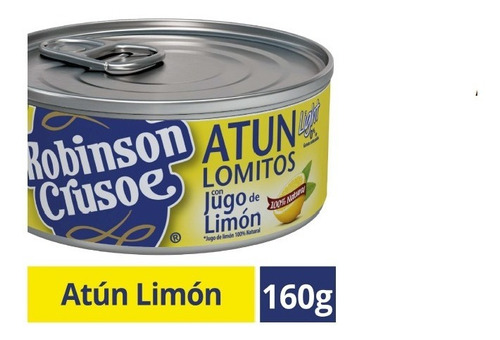 Imagen 1 de 1 de Atun Lomitos Con Limon Robinson Crusoe 6x160gr