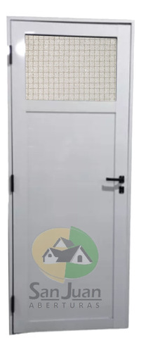 Puerta Linea Herrero Aluminio 80x200 1/4 Vidrio Armado