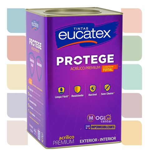 Tinta Eucatex Protege 18l Sem Cheiro - Acrílica Premium