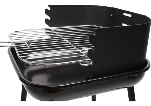 Asador De Carbon Portátil Con Parrilla Ajustable Resistente