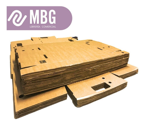 Imagen 3 de 6 de Caja Archivo M&d 406 C/tapa Reforzada 42x32x25 X5 Unidades
