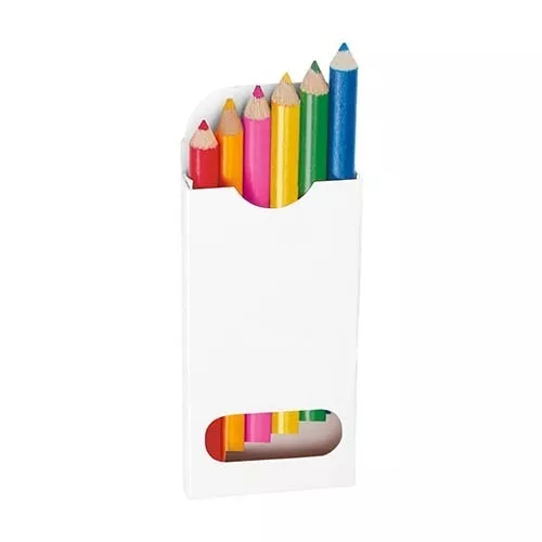 Caja Con 6 Lapices Colores Para Niños Paquete De 100 Cajitas