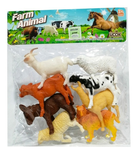 Set De Animales De Granja X 6 Unidades     * Sheshu Toys