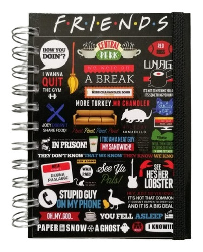 Cuaderno Libreta De Friends. Tapa Dura. Anillado