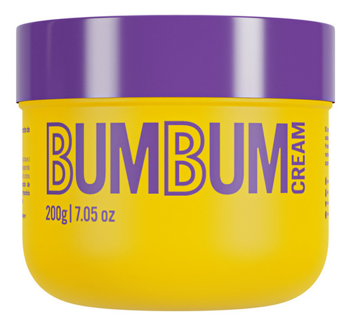  Creme anticelulite para corpo Beleza Brasileira Bumbum Cream en pote 200mL
