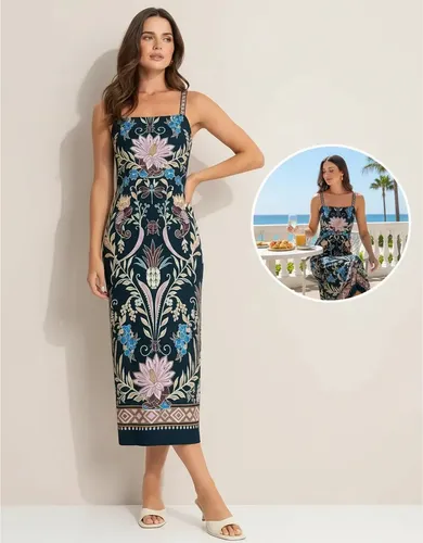 MLB 5342588146 Vestido Farm Midi Canelado JM