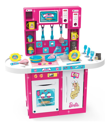 Cocina Electrónica De Barbie + Muñeca Barbie Básica - 2187