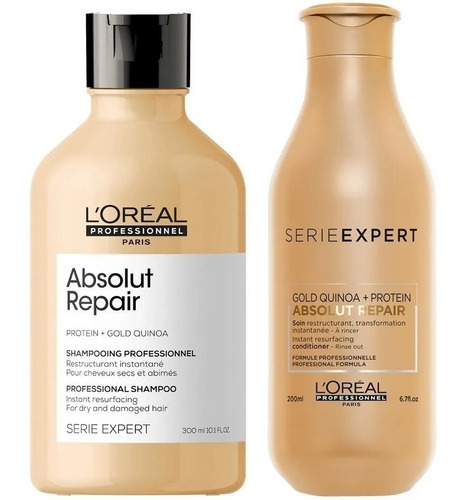 Imagen 1 de 1 de Shampoo+ Condition Para Cabello Dañado Loreal Absolut Repair