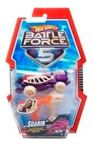  Battle Force Scarib Hot Wheels Hatch Auto + Armas 3 Piezas 