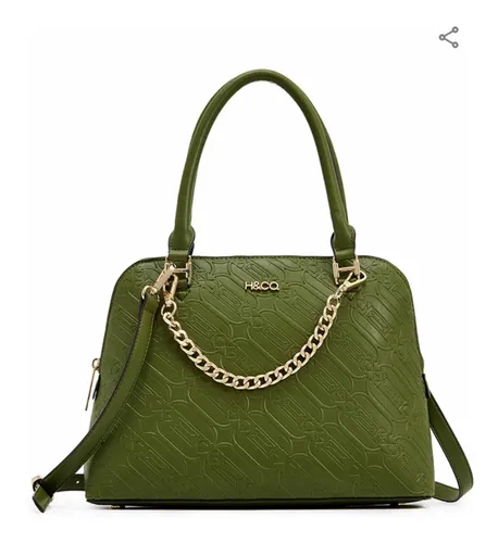 Bolsa Satchel H&co Verde Olivo