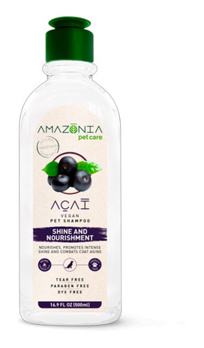 Shampoo Vegano Amazonia Pet Care Acai Berry 500ml