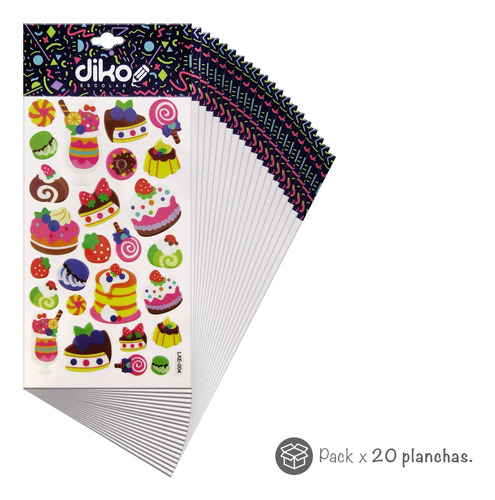 Stickers Autoadhesivos Diseños Varios Pack X 20 Planchas.