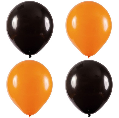 100 Unidades - Tamanho 10 - Balão Liso Decoração Halloween