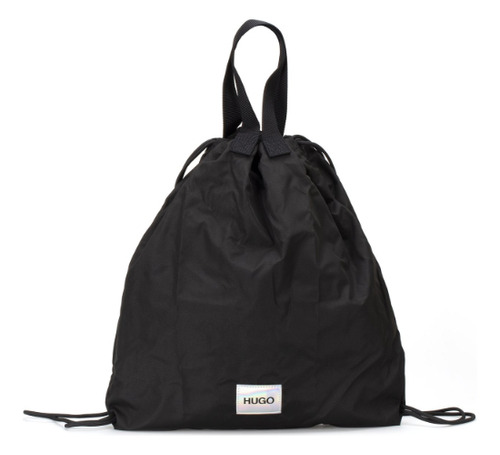 Mochila Para Mujer Hugo Con Estilo Moderno Color Negro Diseño De La Tela Liso