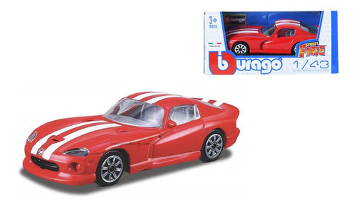 Carro Dodge Viper A Escala Original Burago 1:43 Die Cast