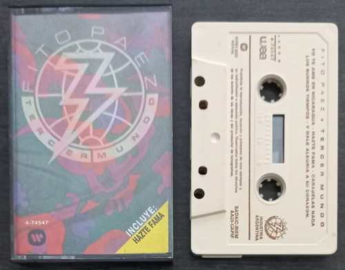 Cassette Fito Paez Tercer Mundo 1990