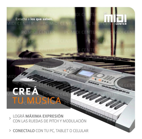 Imagen 5 de 10 de Teclado Musical Mk935 61 Teclas Sensitivo + Fuente Promo