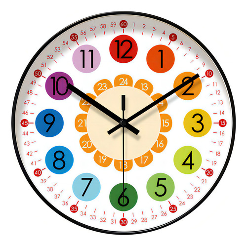 Relógio de parede infantil, relógio de ensino Pair Time