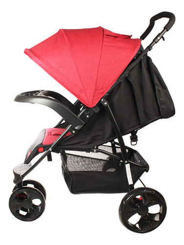Carrinho De Bebê Com 3 Rodas Twist Dardara Passeio Infantil Cor Vermelho