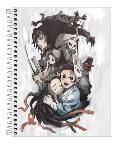 Anime demon slayer-caderno para desenho, 25 folhas de papelaria para  estudantes, a4 160g - AliExpress