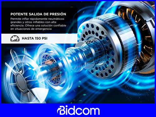 Compresor De Aire Gadnic Conexión 12v Panel Digital Luz Led