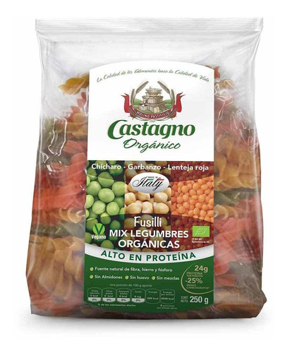 Sopa Castagno Fusili De Legumbres Orgánicas 250g