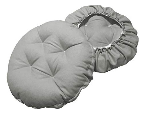 Cojín Redondo Acolchado 30 Cm Con Tela Elástica Para Taburet