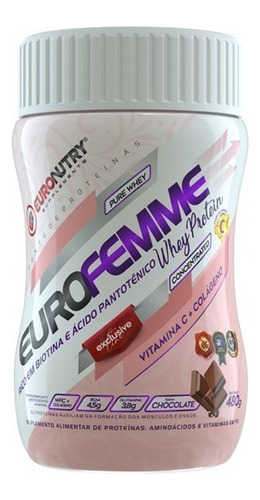 Whey Protein Eurofemme 480g - Euronutry Sabor Chocolate