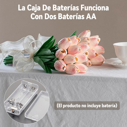 Lámpara De Tulipanes Led Luz Nocturna Con 10 Ramo