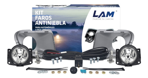 Kit Conjunto Faros Antiniebla Fiat Punto Gris 2007 2008 2009