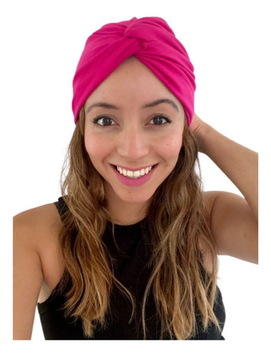 Turbantes Gorro Dama De Algodon Seda, Oncologico, Alopecia Color 3 Turbantes Happy