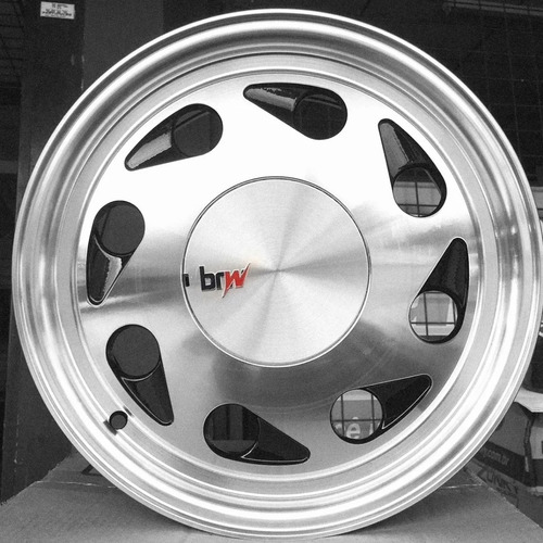 Rodas Brw Pingo D'agua Aro 17 4x100 (jogo) +bicos Cor Preto Diamantado