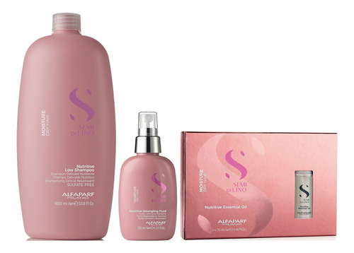 Shampoo Nutritivo 1000ml+ Spray+ Ampollas Alfaparf Moisture