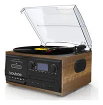 Comprar Tocadiscos Bluetooth Boytone Bt-32w Con Radio Y Cd