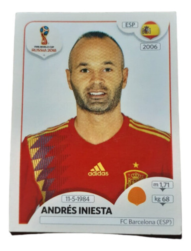 Figurita Suelta Andres Iniesta Mundial Russia 2018 Panini