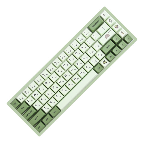 Ussixchare Matcha Keycaps Pbt - Juego De Teclas Verdes Para