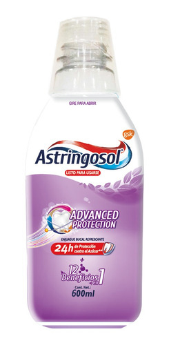 Enjuage Bucal Advanced Antibacteriano 600ml Astringosol