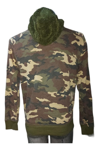 Camuflaje Chamarra George Gorro Y Cierre Unisex Talla M/ch (Usado)