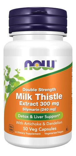 Milk Thistle Now Foods Silymarin Con Alcachofa Diente León