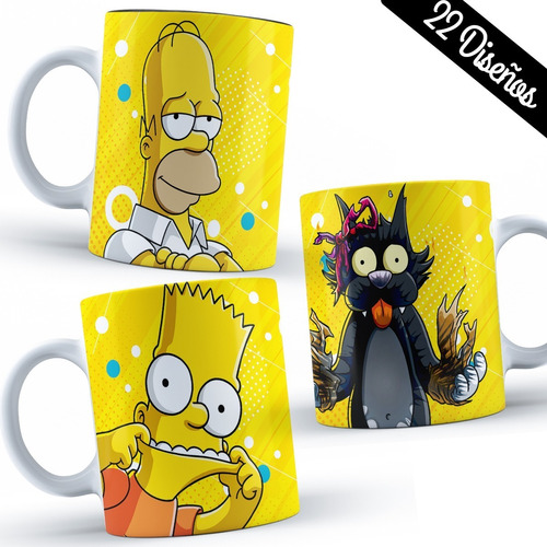 Plantillas Infantiles Los Simpson Para Tazas - Sublimación