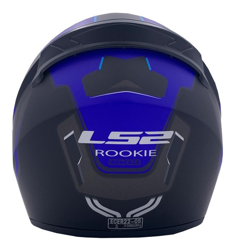 Imagen 4 de 6 de Casco Moto Integral Ls2 352 Ironface Negro Azul Modelo 2021