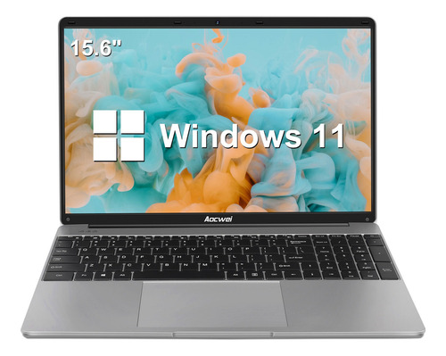 Ultrabook  Aocwei A3 gris 15.6", Intel Celeron J4105  6GB de RAM 256GB SSD, Intel UHD Graphics 600 60 Hz 1920x1080px Windows 11 Pro