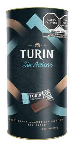 Chocolate Turin Amargo Sin Azúcar 350g
