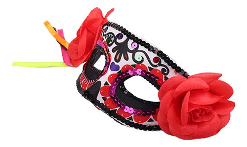 Mascarillas De La Muerte Con Flores De Encaje Rojas